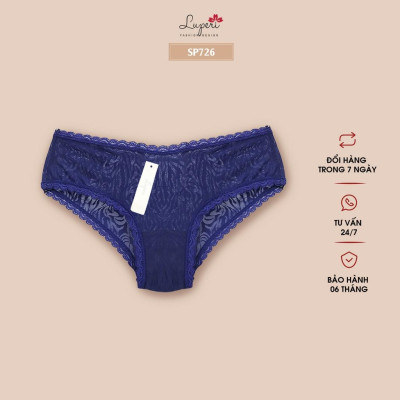 Quần Lót Nữ Lụa Cao Cấp LUPERI LU3QL726 Dáng Hipster Nâng Mông Phối Ren Viền Cạp Chất Liệu Thoáng Mát Nhẹ Mềm Quyến Rũ