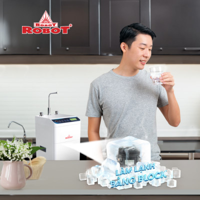 MÁY LỌC NƯỚC NÓNG THÔNG MINH - LẠNH ROBOT GrandPlus-9 - Hàng Chính Hãng