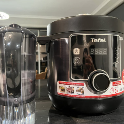 Nồi Điện Đa Năng TEFAL CY754830 Turbo Cuisine, Nhập Khẩu Đức, Dung Tích 5L Gồm 10 Chức Năng: Áp Suất, Nấu Chậm, Nấu Cơm, Xào, Hấp, Nướng Bánh, Sữa Chua, Công Suất 1090W - Hàng Nhập Khẩu