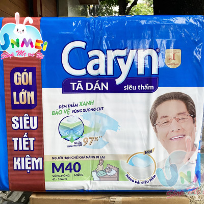 Tã Dán Siêu Thấm Caryn Gói Siêu Tiết Kiệm M40 (40 Miếng)