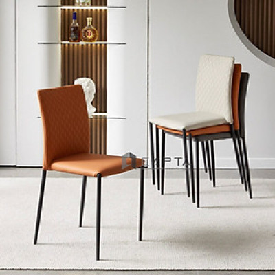 Ghế tiếp khách xếp chồng nệm bọc simili dáng chữ L chân sắt sơn tĩnh điện nhập khẩu LUX 33A-P	