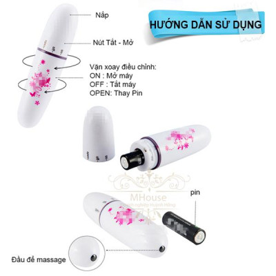 Bộ 2 Máy Massage Mắt Mini, Máy Massage Mắt Kiểu Bút Chống Thâm Quầng Mini 208 - Bút Matxa Mắt Mini