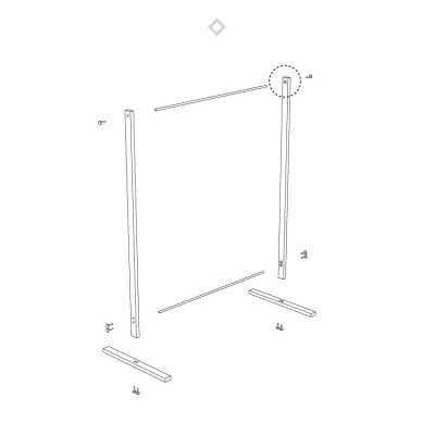 GIÁ TREO QUẦN ÁO XUẤT KHẨU SIZE 86 MÀU TỰ NHIÊN MWFURNITURE - SIMPLE HANGER NATURAL