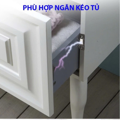 COMBO 2 Nam Châm Gắn Cánh Tủ, Giữ Cánh Cửa Có Lực Hút Mạnh - Giữ Chốt Cánh Tủ Quần Áo, Ngăn Kéo, Tủ Bếp Tiện Lợi, LOẠI THẲNG - MÀU BẠC