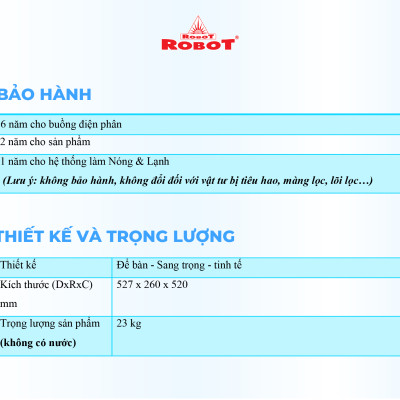 Máy Lọc Nước Điện Giải Ion Kiềm ROBOT IonQueen 1113 Chế Độ Nóng Nguội Lạnh - 11 Tấm Điện Cực Titanium Phủ Platium - Hàng Chính Hãng