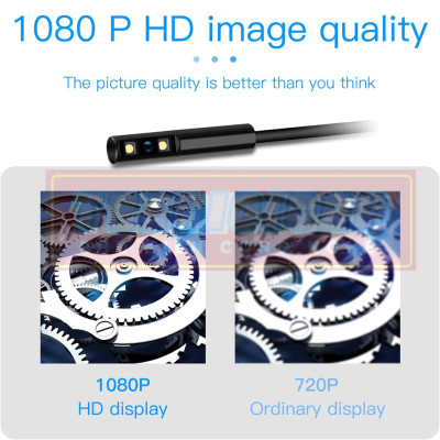 Camera Nội Soi Công Nghiệp Màn Hình 2.4 inch 1080P Kỹ Thuật Số Chống Nước IP67 Dây Cứng P100 - Hàng Nhập Khẩu