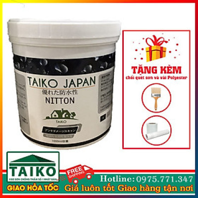 Keo sơn chống thấm trong suốt Nhật Bản (Tặng kèm chổi và vải kết cấu) sửa chữa nhà cửa, hồ cá, mái tôn mái ngói chống thấm vết nứt mái nhà, sàn nhà vệ sinh, máng xối, tôn, triệt để