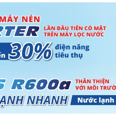 Máy lọc nước Sanaky inverter Slim VH-3210VD3 - 2 vòi – 3 chế độ nước Nóng – Lạnh – Nguội tiện lợi Kiểu dáng Slim nhỏ gọn - Hàng chính hãng