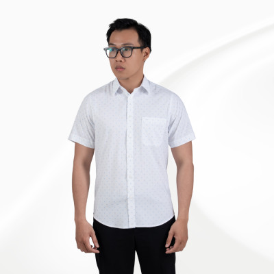Áo sơ mi nam ngắn tay có túi có họa tiết hoa văn GENTITI by Thái Tuấn - 1C814HAKT521