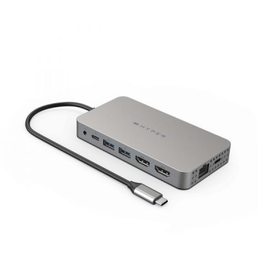 CỔNG CHUYỂN HYPERDRIVE DUAL 4K HDMI 10-IN-1 (2 MÀN HÌNH) USB-C HUB DÀNH CHO MACBOOK M1 HDM1H - HÀNG CHÍNH HÃNG
