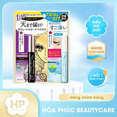 Set Mascara Nâng Rậm Dày Mi Và Mascara Tẩy Trang Mi Kissme Heroine Make (Set 2 cây)