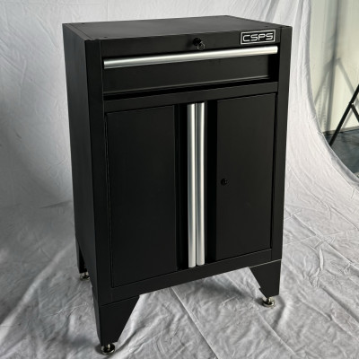 Tủ dụng cụ CSPS 61cm - 01 hộc kéo màu đen, tay cầm trắng kèm chân tủ