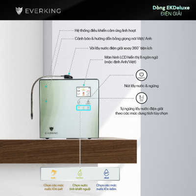 Máy Lọc Nước Điện Giải iON Kiềm EVERKING EKDeluxe-83 - Hàng Chính Hãng