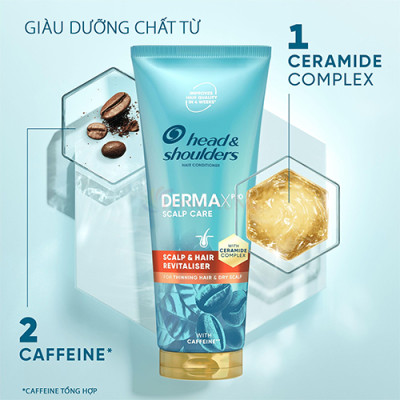 Dầu gội và xả Head Shoulders DermaXpro Scalp Care + Hair Revitaliser (220ml) - Hàng chính hãng