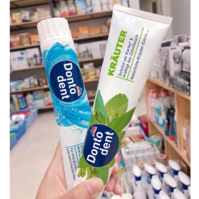 Kem Đánh Răng Dontodent Đức 125ml bảo vệ nướu và giảm sâu răng làm trắng răng