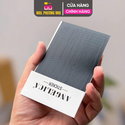 Sticker Dặm Ombre Hình Zic Zac Fen Đầu Móng Làm Nail, Mẫu Miếng Dán Móng Hình Dích Dắc Dặm Đầu Móng Nhanh, Giấy Decal Tự Dính Nữ