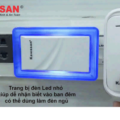 CHUÔNG CỬA KHÔNG DÂY DB658 (BLACK) THƯƠNG HIỆU KAWASAN