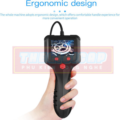 Camera Nội Soi Công Nghiệp Màn Hình 2.4 inch 1080P Kỹ Thuật Số Chống Nước IP67 Dây Cứng P100 - Hàng Nhập Khẩu