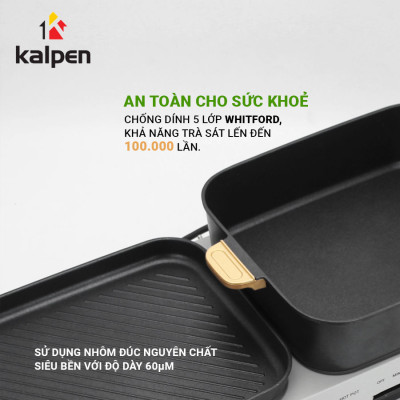 Bếp Nướng Lẩu Đa Năng Kalpen Công Suất 2200W chuẩn Đức - Hàng chính hãng
