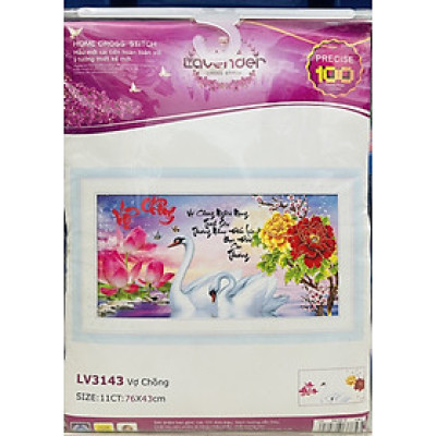 Tranh thêu chữ thập Vợ chồng LV3180 (76x 51 cm) , LV3143 (76 x 43 cm)