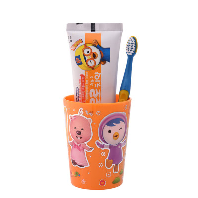 Bộ 3 bàn chải đánh răng + kem đánh răng + cốc Pororo Hàn Quốc