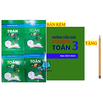 Sách - Combo 4c Hướng dẫn học toán + hướng dẫn giải chi tiết toán lớp 3 ( mới nhất )