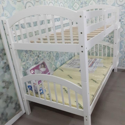 Giường Tầng Gỗ Tự Nhiên Uni 031 (Trắng)