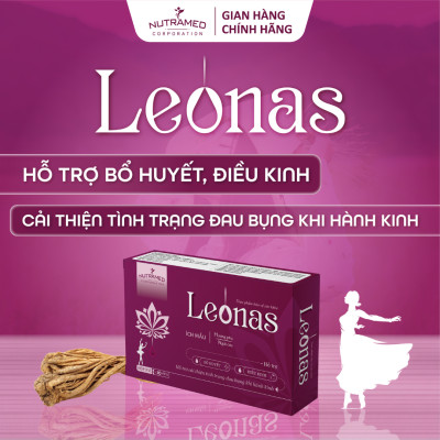  Viên uống Leonas hỗ trợ bổ huyết điều kinh giúp giảm rối loạn kinh nguyệt (30 viên) - Nutramed