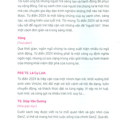 Từ Điển 202X - Dự Phóng Cho Người Trẻ