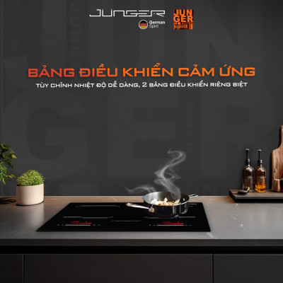 Bếp đôi điện từ hồng ngoại Junger MK-24 4200W Không kén nồi Hàng Chính Hãng Bảo Hành 36 Tháng