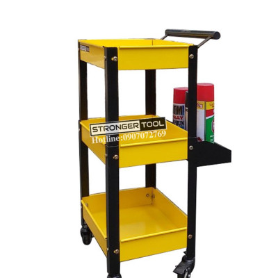 XE ĐẨY DỤNG CỤ 3 TẦNG ĐA NĂNG CÓ KÈM KHAY PHỤ ĐỰNG ĐỒ