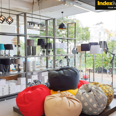 Vỏ gối lười FATINA vải sợi tổng hợp bền chắc, vỏ màu xám đậm đơn giản | Index Living Mall - Phân phối độc quyền tại Việt Nam