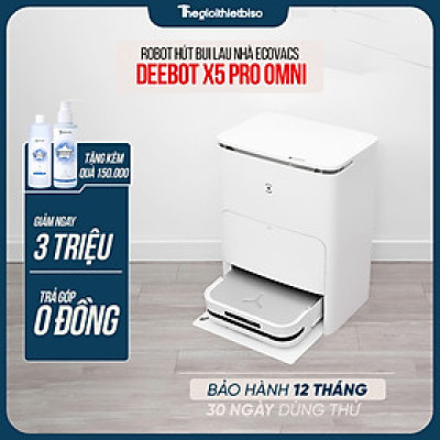 [GIÁ TẠI KHO] - Robot Hút Bụi Lau Nhà Ecovacs Deebot X5 Pro Omni 2025 Màu trắng - Hàng chính hãng Ecovacs 