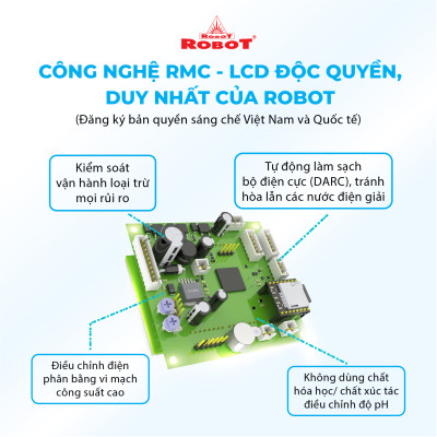 Máy Lọc Nước Điện Giải Ion Kiềm ROBOT IonQueen 1314 Chế Độ Nóng Nguội Lạnh - 13 Tấm Điện Cực Titanium Phủ Platium - Hàng Chính Hãng