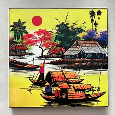 Tranh sơn mài - ĐỒNG QUÊ VIỆT NAM -hàng xuất khẩu nhiều mẫu