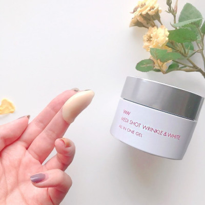 Gel dưỡng trắng và giảm nếp nhăn toàn diện Meishoku Medi Shot Wrinkle & White All in One Gel 75g