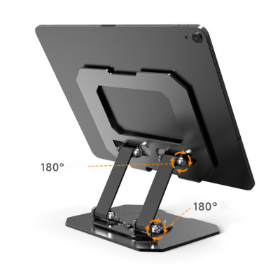 Kệ đỡ giá đỡ đế tản nhiệt cho máy tính bảng hợp kim nhôm gấp gọn xoay 360 độ nhiều nấc độ cao  K1- Hàng chính hãng