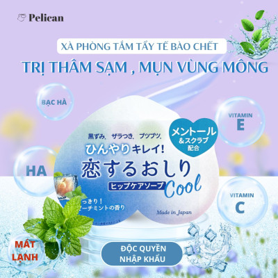Xà Phòng Chống Thâm Mông Và Làm Sạch Cơ Thể Pelican Hip Care Scrub Soab Cool (80 G)