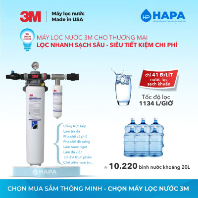 Máy Lọc Nước 3M DP190 Công Suất Lớn Dành Cho Thương Mại Horeca Nhà Hàng Quán Cafe - Nhập Khẩu Mỹ, Hàng Chính Hãng 3M