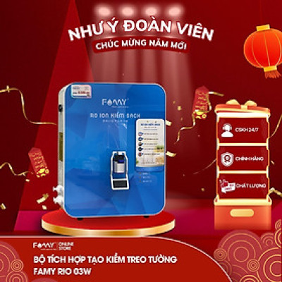 Bộ Tích Hợp Tạo Kiềm Famy RIO-03W - Lắp Đặt Được Cho Các Loại Máy Lọc Nước RO - Hàng Chính Hãng