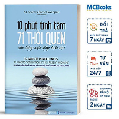 Sách 10 Phút Tĩnh Tâm - 71 Thói Quen Cân Bằng Cuộc Sống Hiện Đại - BizBooks - BẢN QUYỀN