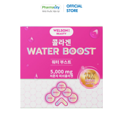 Nước uống Welson Beauty 10x Water Boost (Hộp 6 chai x 50ml)