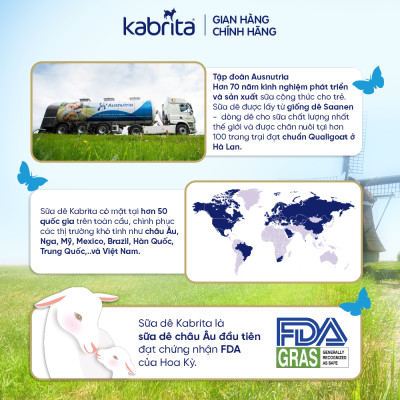 [Phiên bản mới] Thùng 6 lon Sữa dê Kabrita số 1 cho trẻ từ 0 -12 tháng - Lon 800g