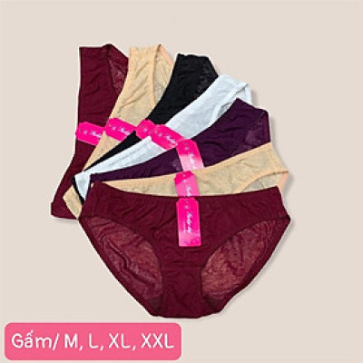 Combo 5 Quần Lót Nữ Gấm Hoa Cao Cấp Lady 500 – Ren Jacquard Sang Trọng, Thoáng Mát (M–XXL)