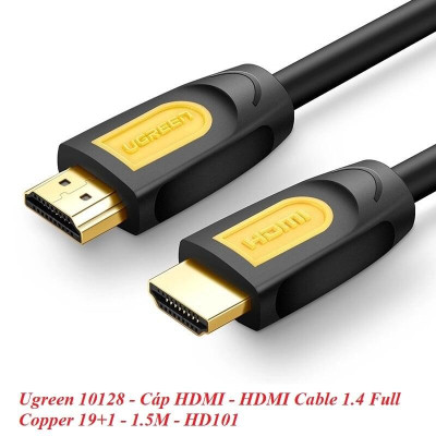Ugreen UG10128HD101TK 1.5M màu Vàng Cáp tín hiệu HDMI chuẩn 2.0 hỗ trợ phân giải 4K * 2K 60hz - HÀNG CHÍNH HÃNG
