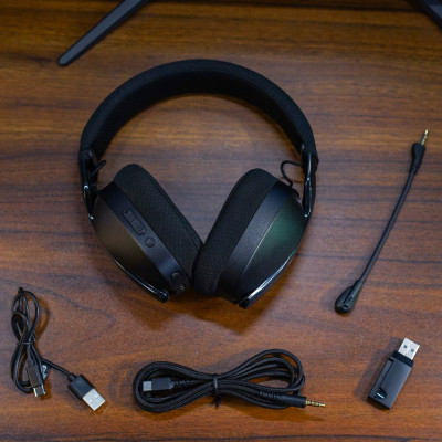 Tai nghe gaming on ear, tai nghe máy tính không dây Bluetooth chụp tai E-dra EH495W - Hàng chính hãng