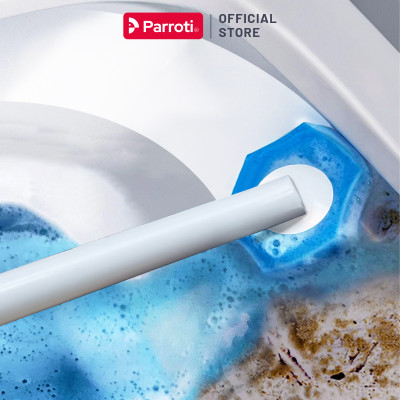 Cây Cọ Bồn Cầu, Cọ Toilet 2 Trong 1, Đầu Cọ Thay Thế Miếng Lau Có Chất Tẩy Rửa Hương Thơm, Dán Tường Parroti Slim - SL04