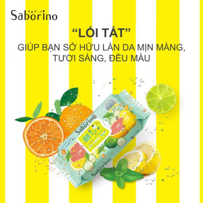 Mặt Nạ Dưỡng Ẩm Buổi Sáng Hương Bạc Hà 32 Miếng Saborino Morning Facial Sheet Mask Minty Fresh N