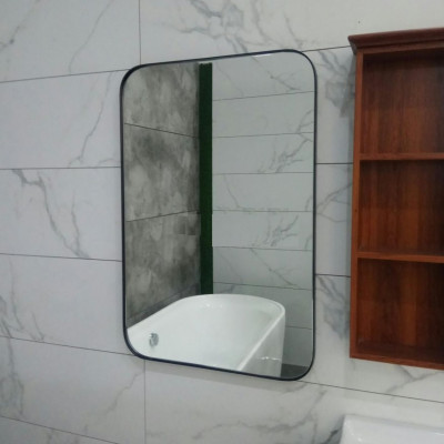 Gương Groves chữ nhật viền khung nhômđen Gtd- 700x500 mm (sang trọng hiện đại, quý phái)