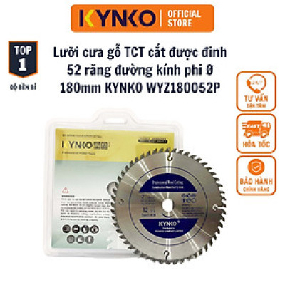 LƯỠI CƯA GỖ 52 RĂNG CẮT ĐƯỢC ĐINH LOẠI CHUYÊN DỤNG KYNKO WYZ180052P CHÍNH HÃNG GIÁ TỐT
